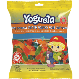 יוגטה - סוכריות גומי נחשים חדש 200 גרם