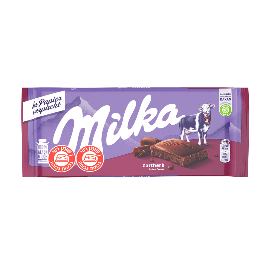 מילקה - טבלה שוקולד אקסטרה קקאו 100 גרם
