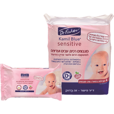ד"ר פישר - קמיל בלו מגבוני סנסיטיב 64 יח' * רביעייה