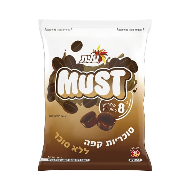 עלית - סוכריות ללא סוכר קפוצ'ינו 80 גרם