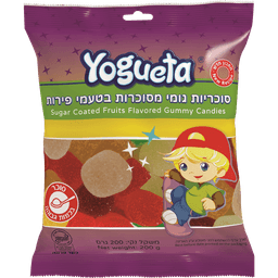 יוגטה - גומי מסוכר בטעמי פירות 200 גרם