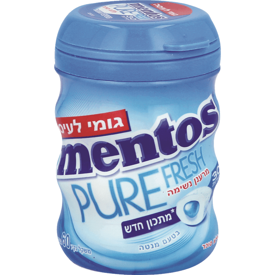 מנטוס בקבוק עגול בטעם מנטה 60 גרם