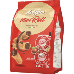 גלילי ופל לאגו מיני רול קרם אגוזי לוז125