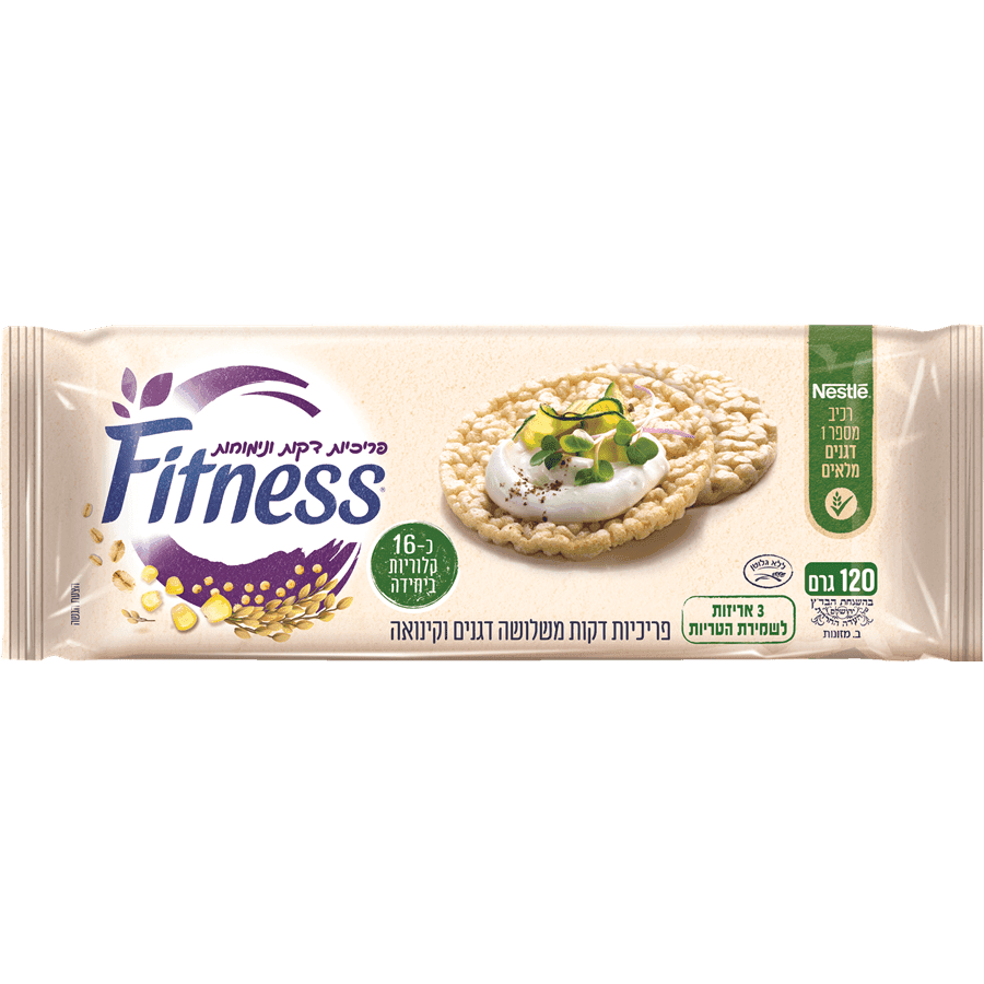 פיטנס - פריכיות דקות וקינואה 120 גרם