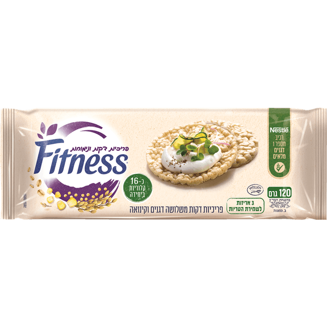 פיטנס - פריכיות דקות וקינואה 120 גרם