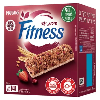 פיטנס - חטיף דגנים פירות יער 6 יח'