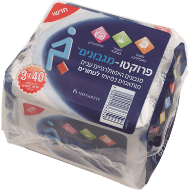 פרוקטו מגבונים היפואלרגניים עבים אריזת שלישייה 120 יחידות
