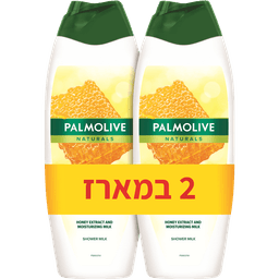 פלמוליב - תחליב רחצה נטורלס חלב ודבש 750 מ"ל * זוג