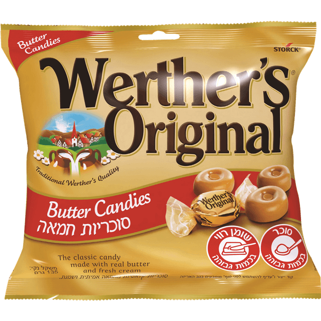 וורטר - סוכריות חמאה בשקית 135 גרם