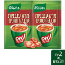 מרק נמס בכוס עגבניות