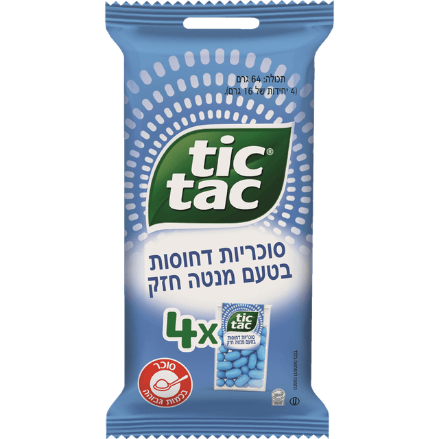 טיק טק סוכריות מנטה חזק*4