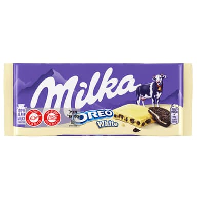 מילקה - טבלה שוקולד אוראו לבן 100 גרם