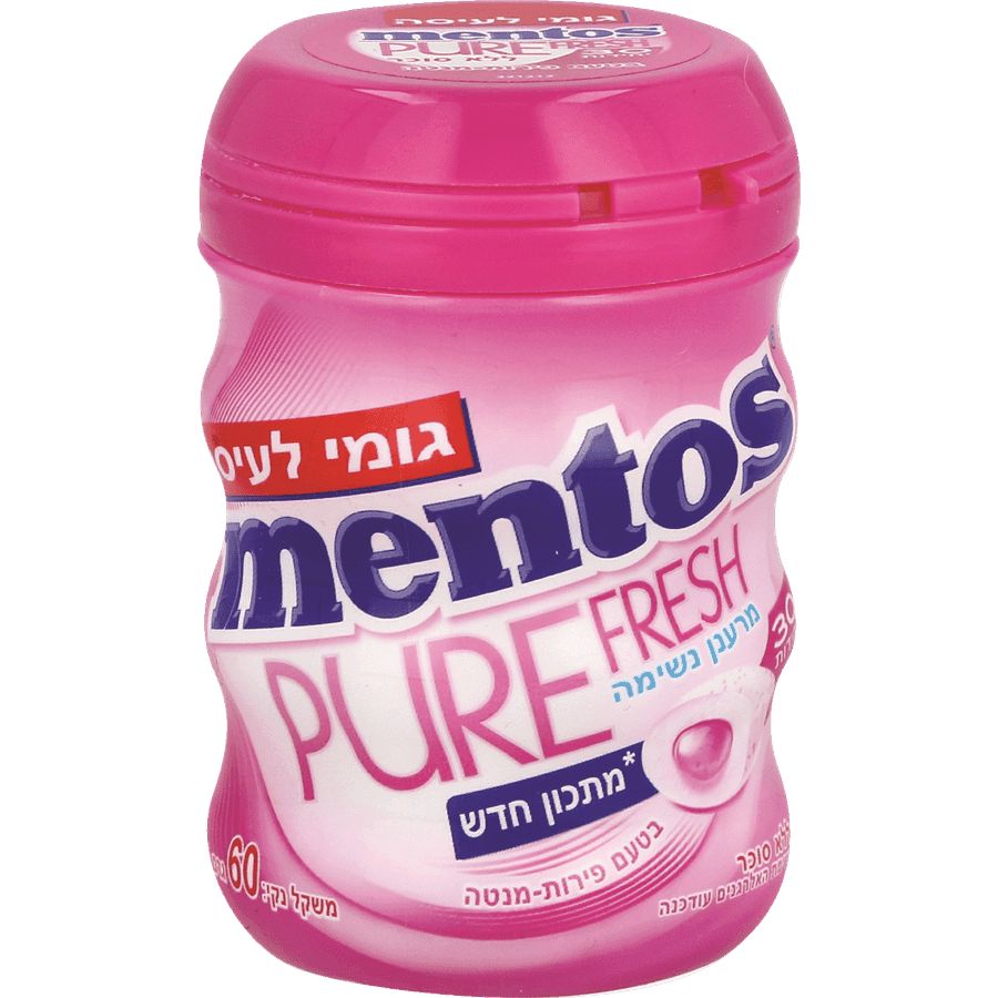 מנטוס בקבוק עגול בטעם פירות מנטה