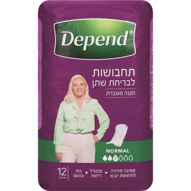 דיפנד - תחבושת לנשים נורמל 12 יח'