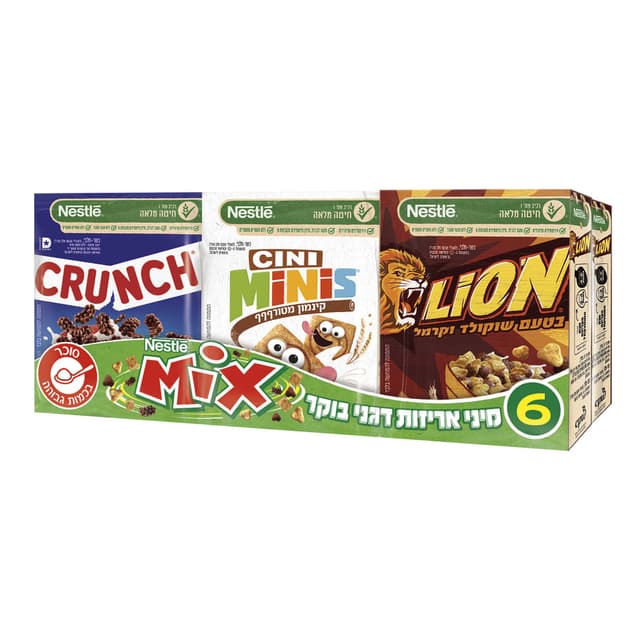 נסטלה - דגני בוקר אישיים מיקס 34 גרם * 6 יח'