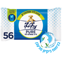 לילי - מגבוני נייר טואלט לח פיור 56 יח'