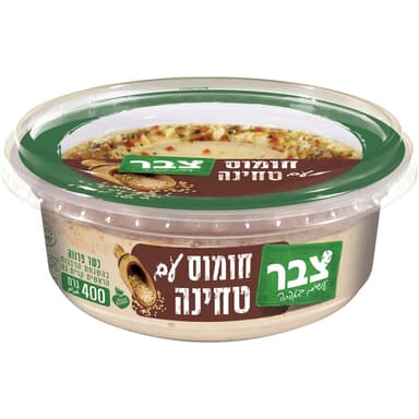 צבר חומוס עם טחינה