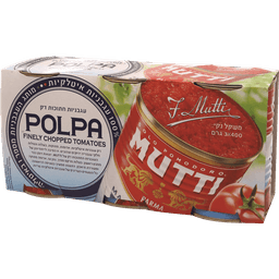 POLPA עגבניות חתוכות דק 400X3 גרם MUTTI