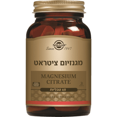 סולגר מגנזיום ציטראט 60 טב``