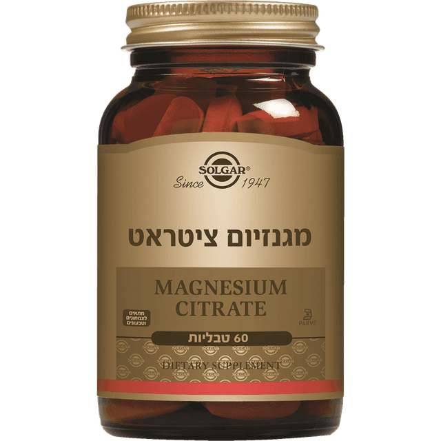 סולגר מגנזיום ציטראט 60 טב``