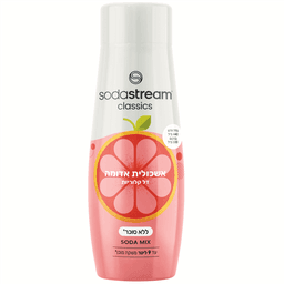 סודה סטרים - סירופ אשכולית אדומה דל קלוריות 440 מ"ל