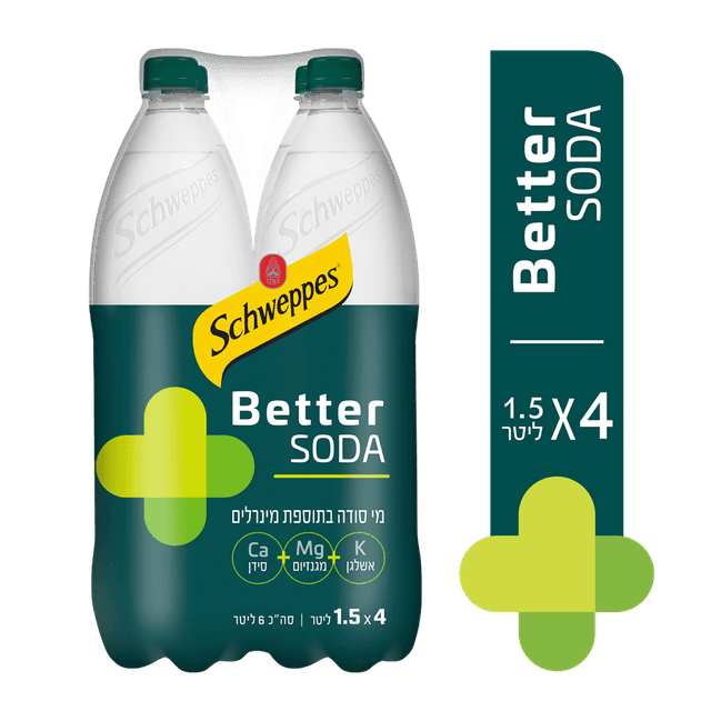 שוופס סודה עושרת 4*1.5 ליטר