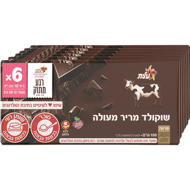 מאגדת שישיית שוקולד מריר *100ג' עלית