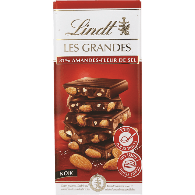 לינדט לגרנד דארק אלמונד סולט 150 גרם