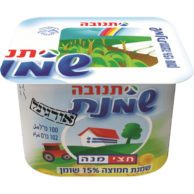 שמנת 15% חצי מנה 100 מ"ל תנובה
