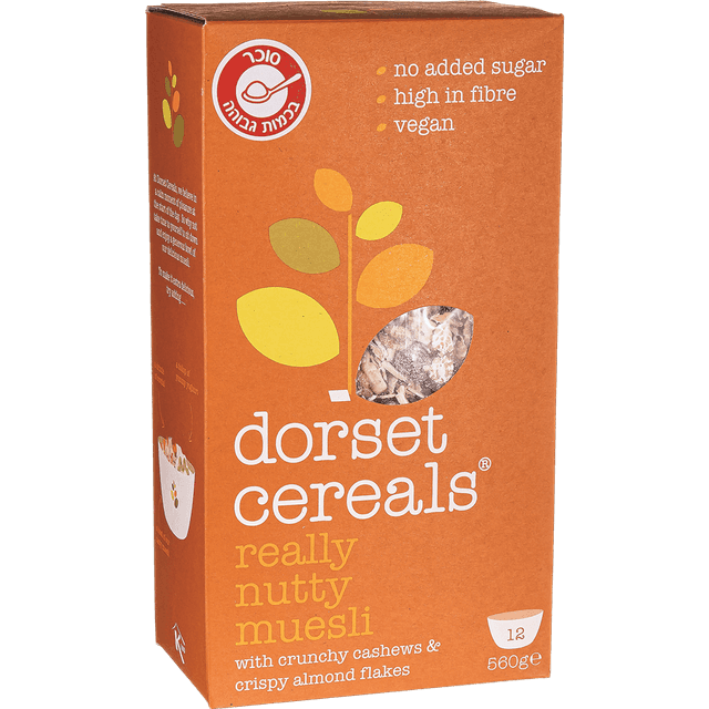 תערובת דגנים 40% פירות ואגוזים 560 גרם