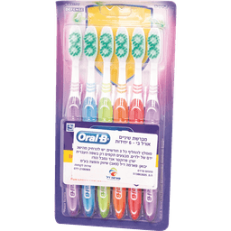אורל בי - מברשת שיניים קלאסיק סופט 6 יח'