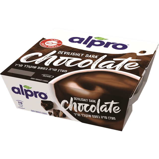 מעדן סויה שוקולד בלגי אלפרו 4*125 ג'