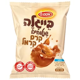אוסם - בייגלה שטוחים מצופה קרם קרמל 120 גרם