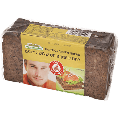 לחם שיפון 3 דגנים 500 גרם