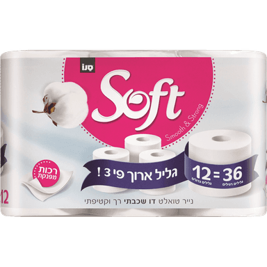 סנו סופט נ.טואלט 12 יח=36 יח דחוס