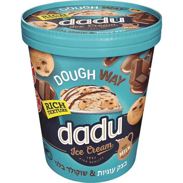 גלידה שמנת בטעם וניל עם שוקולד בלגי ועוג