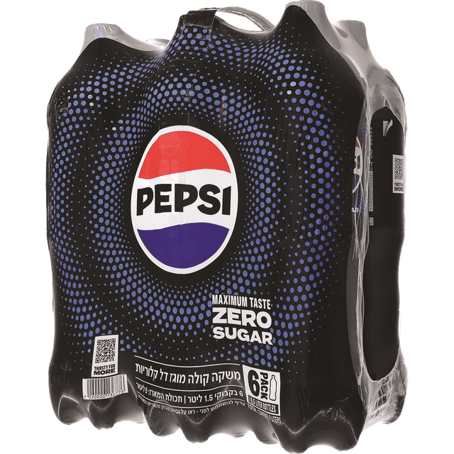 שישיית פפסי ZERO פקק 1.5ל'