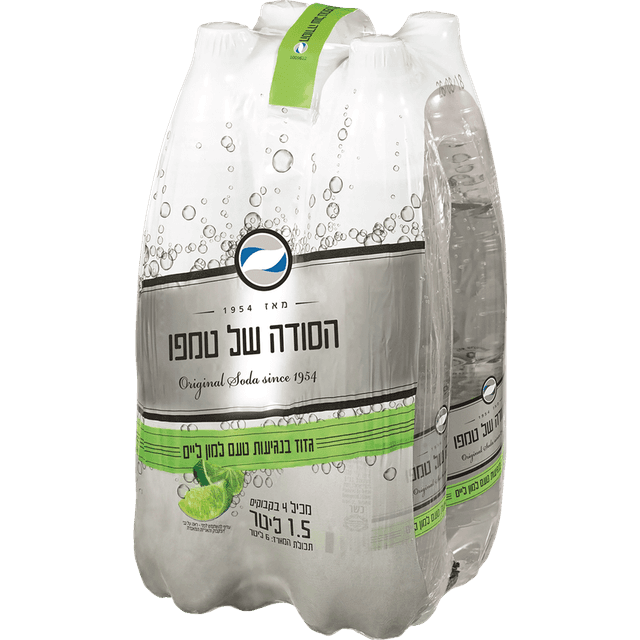 מארז סודה רביעייה לימון ליים 1.5 ל' טמפו