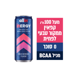 אול אין - אינרג'י משקה טעם פירות יער 330 מ"ל