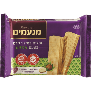 וופל בטעם אגוזים 200ג' מנעמים
