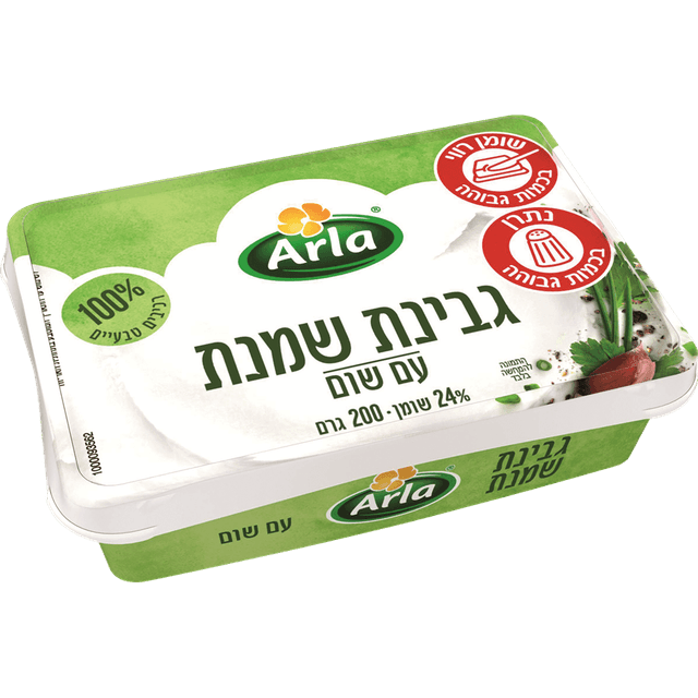 גבינת שמנת עם שום 200 ג' ארלה
