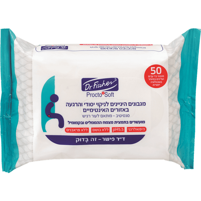 ד"ר פישר - פרוקטו סופט מגבונים 50 יח'