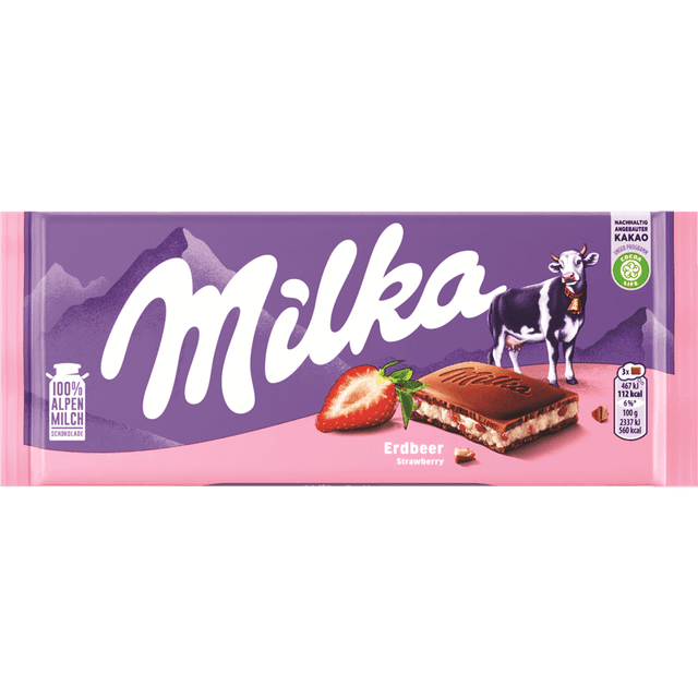 שוקולד מילקה קרם תות 100 גרם