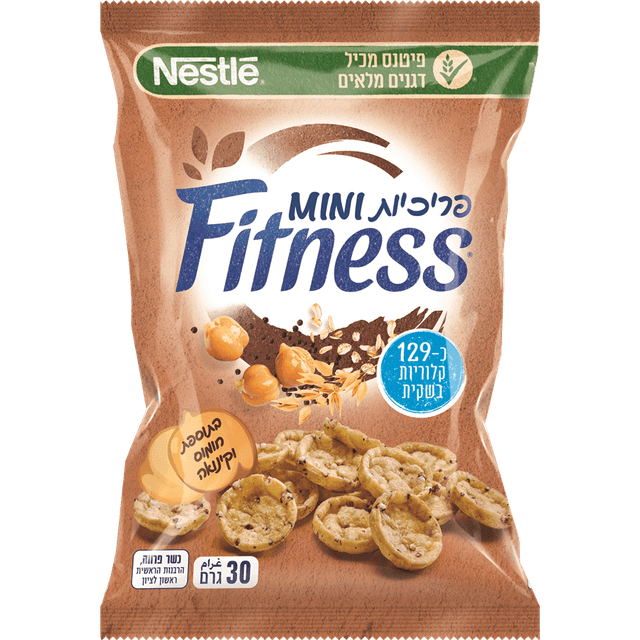 פיטנס - מיני פריכיות חומוס וקינואה 30 גרם