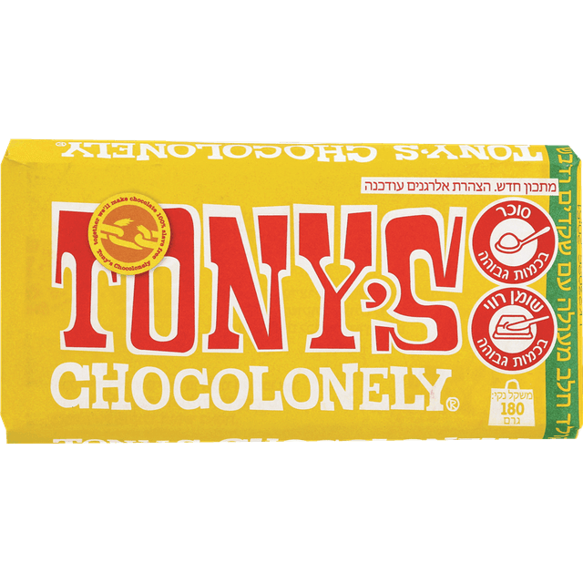 טוניס - שוקולד חלב עם שקדים ודבש 180 גרם