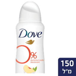 דאב - דאודורנט ספריי לאישה 0% אלומיניום אפרסק 150 מ"ל