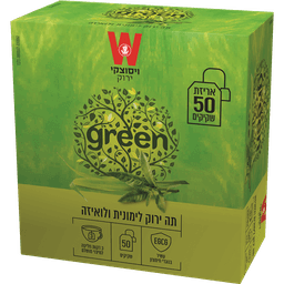 תה ירוק בתוספת לימונית ולואיזה 50 שקיקים ויסוצקי