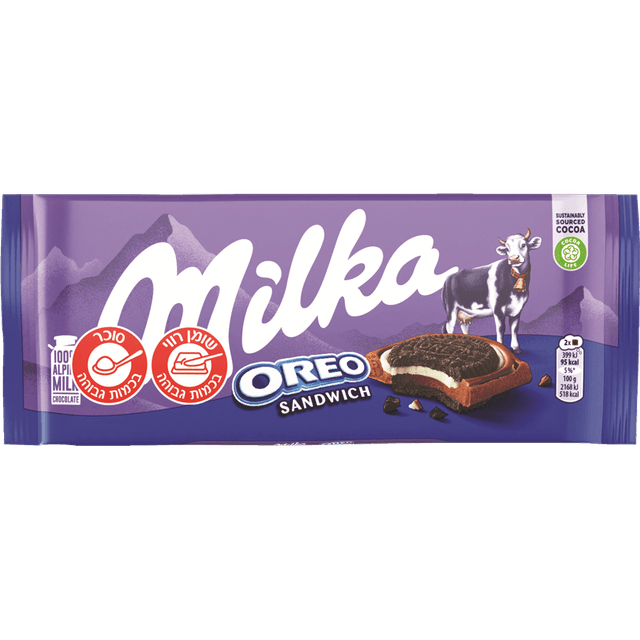 מילקה - טבלה שוקולד אוראו סנדביץ 92 גרם
