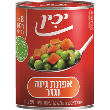 אפונת גינה וגזר 550 ג' יכין
