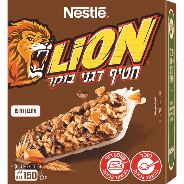 נסטלה - ליון חטיף דגנים מאגדת 25 גרם * 6 יח'